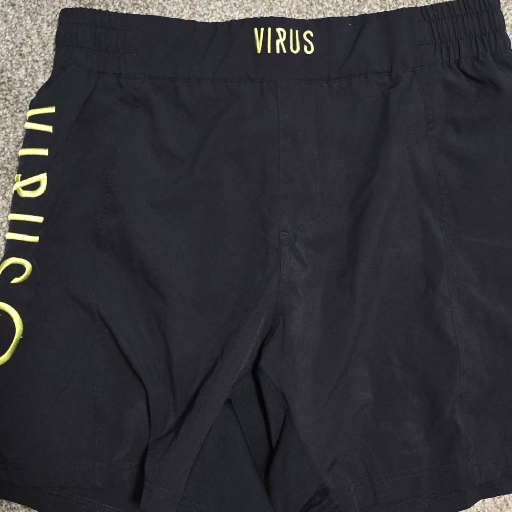 Virus Black Athletic Shorts